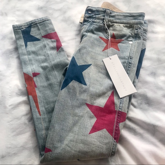 NWT Authentic Stella McCartney Star Light Wash Skinny Jeans - Picture 2 of 6
